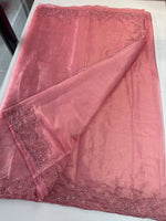Crushed organza saree/HW344