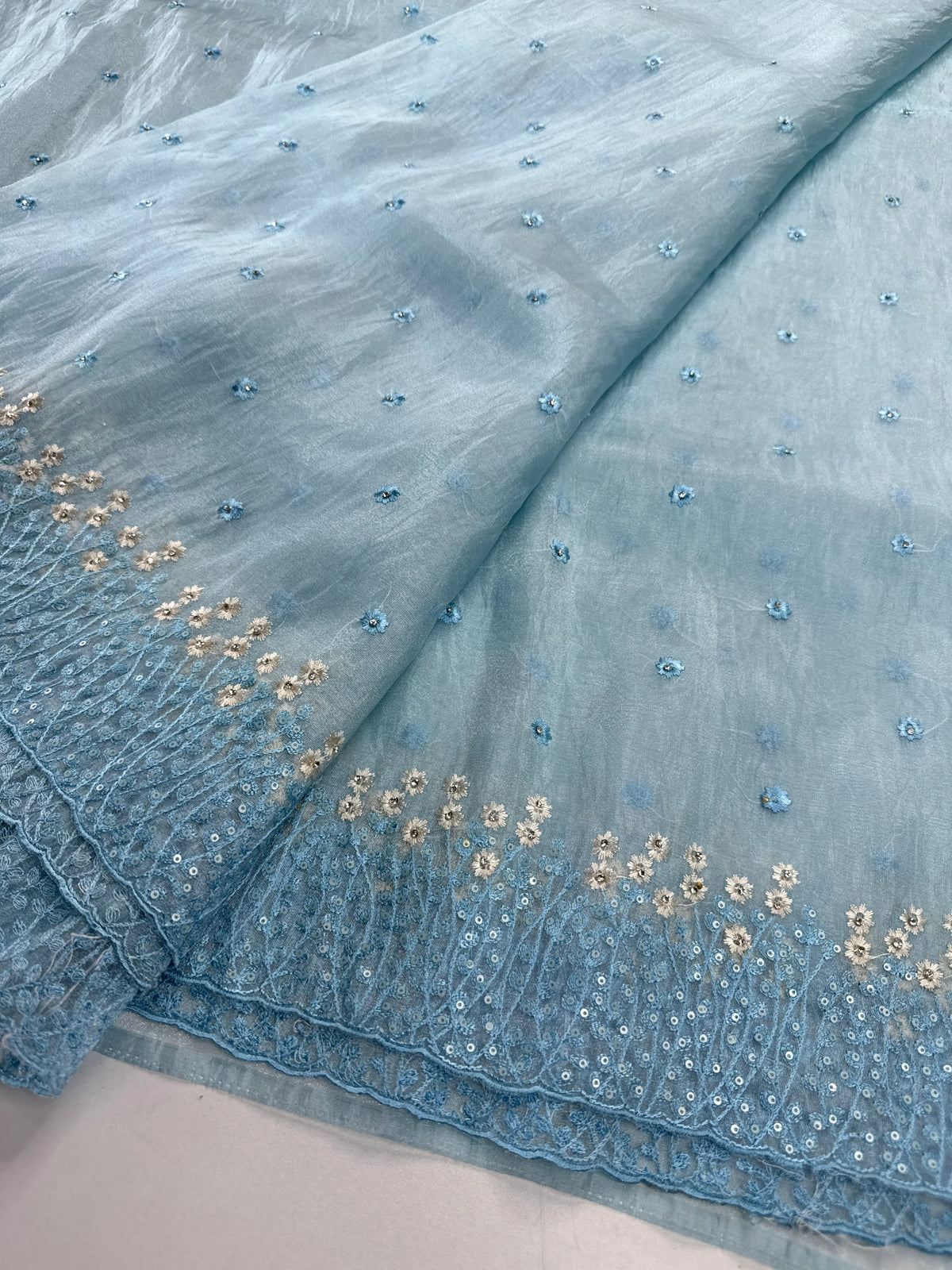 Korean organza saree/ Hw557