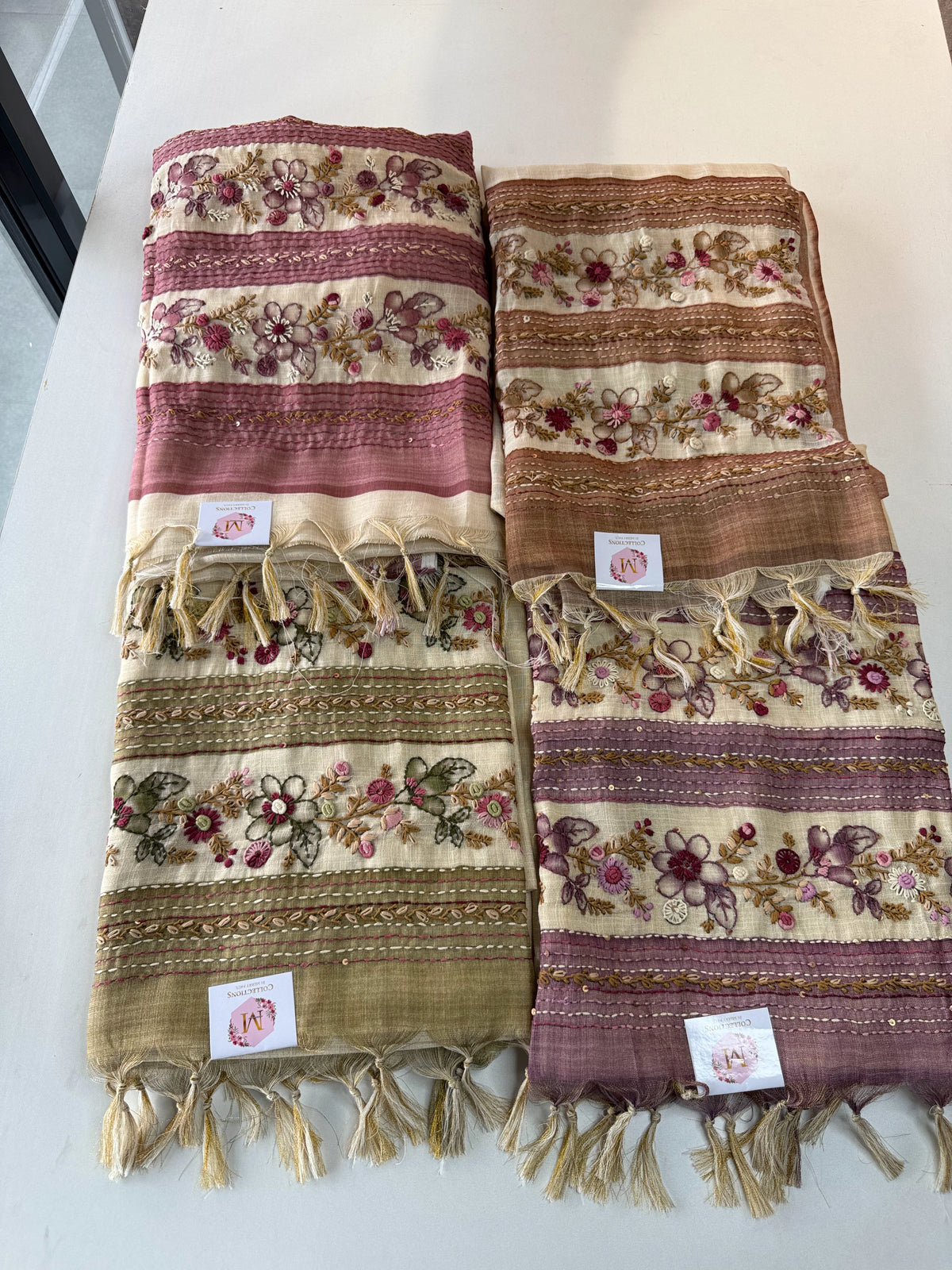 Tissue Linen Saree/ KM4080