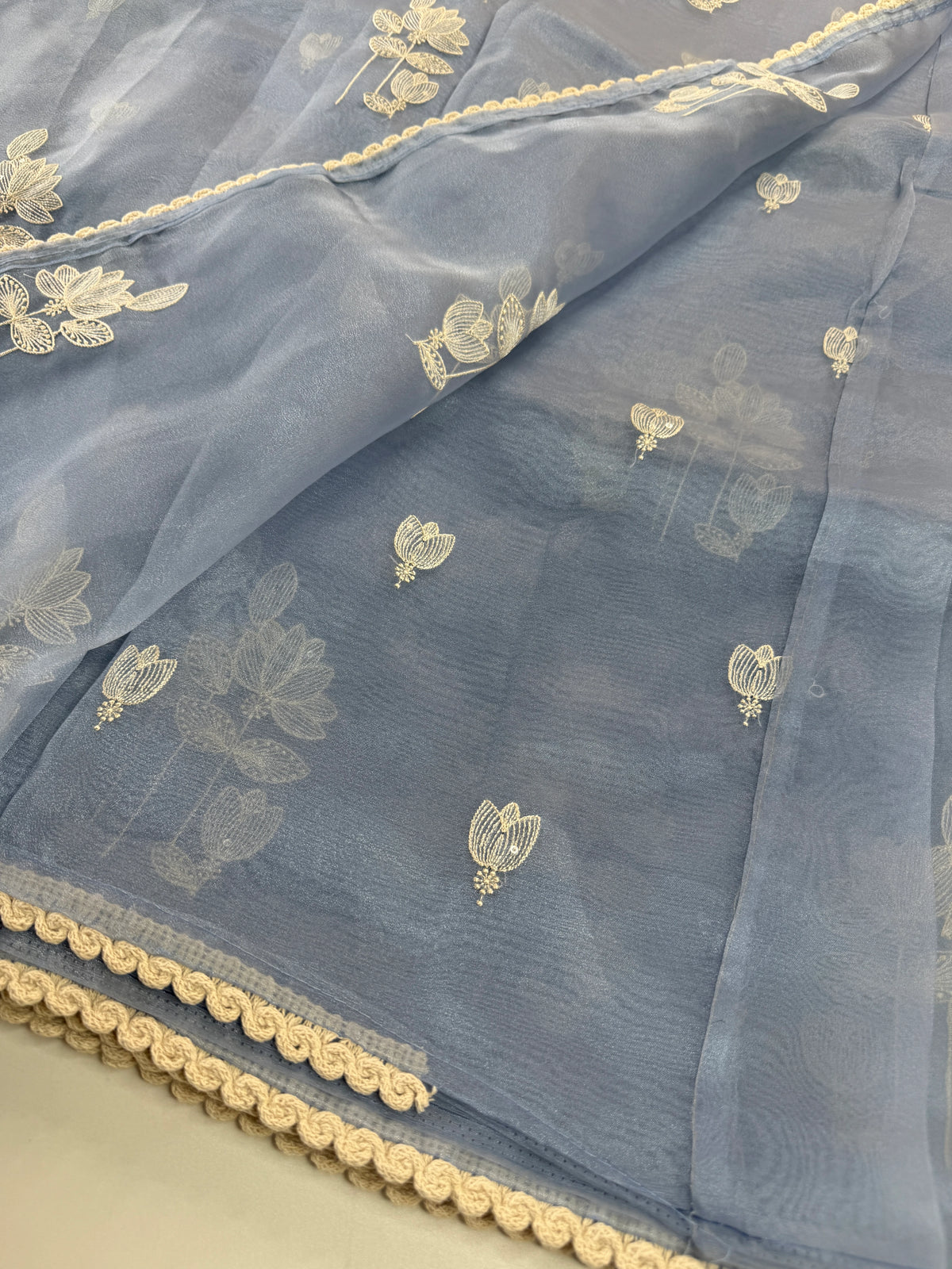 Glass Organza Saree/ CW666