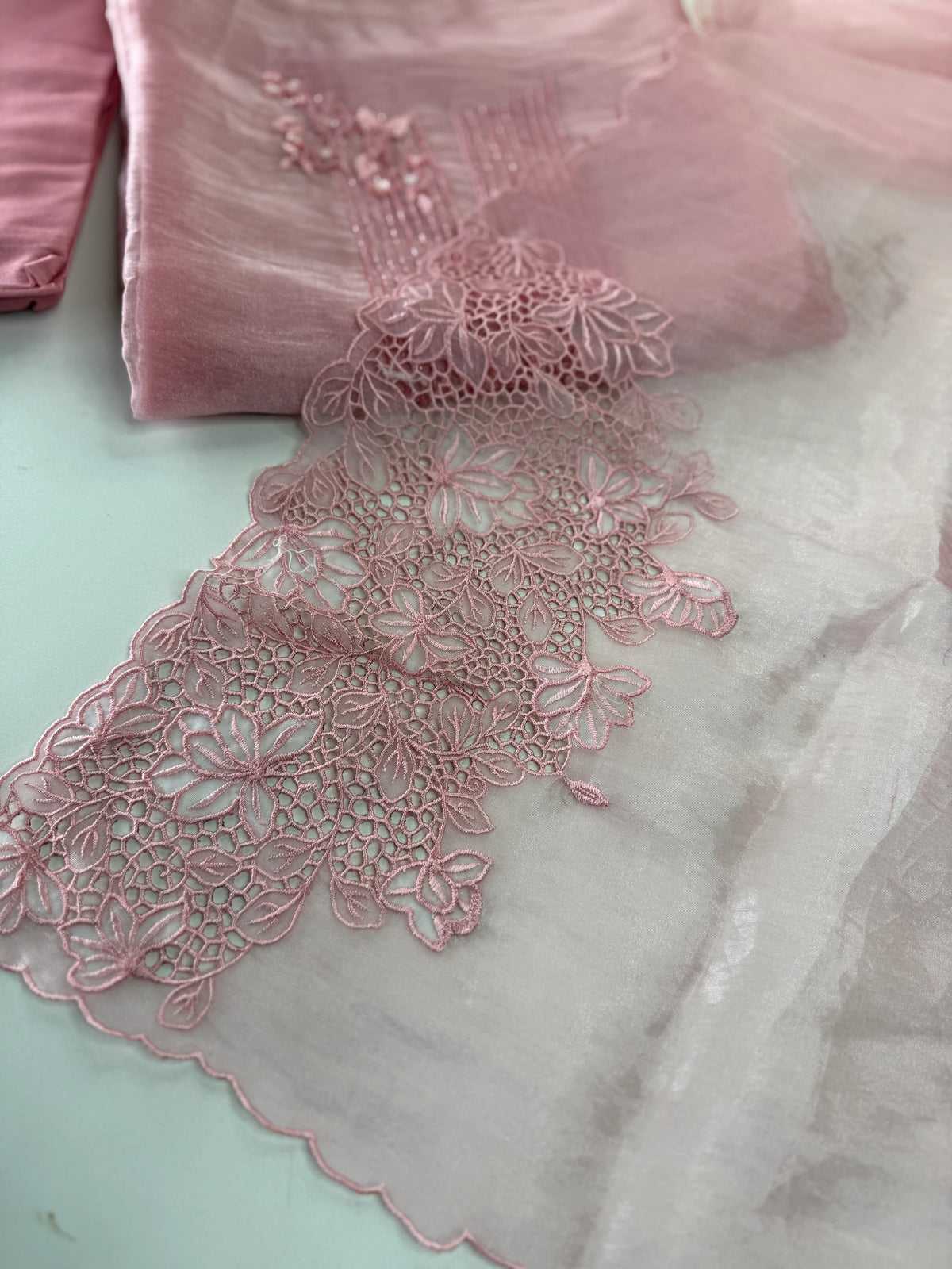 Korean Organza Saree / U4834