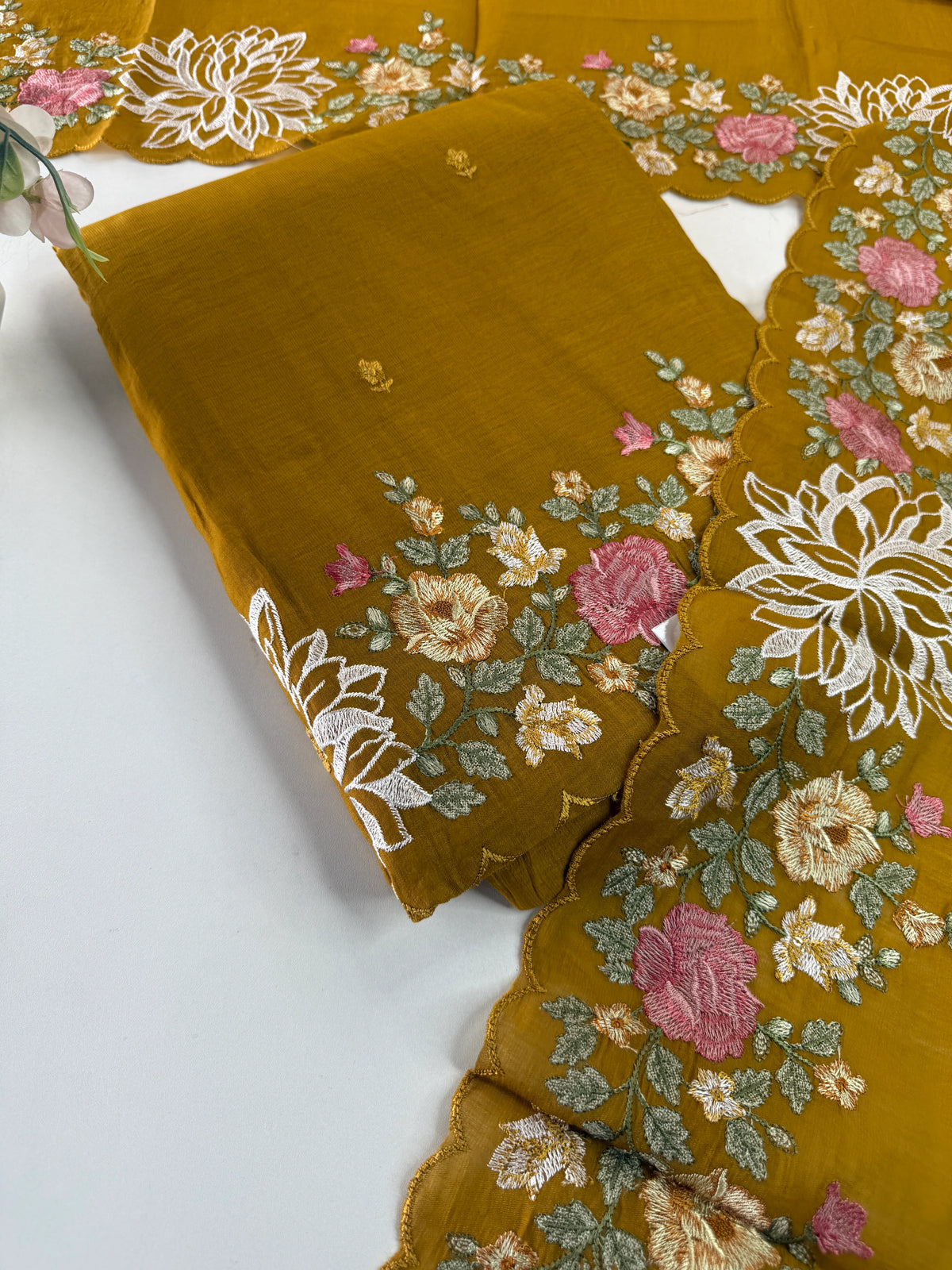 Semi corduroyUnstitched salwar set / NC142