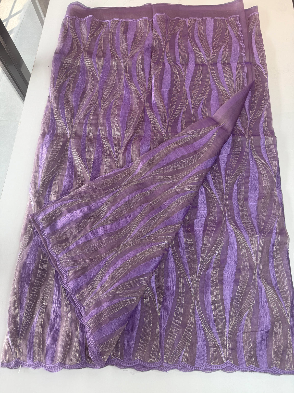 Shimmer Georgette(organza blend )Saree / CW349