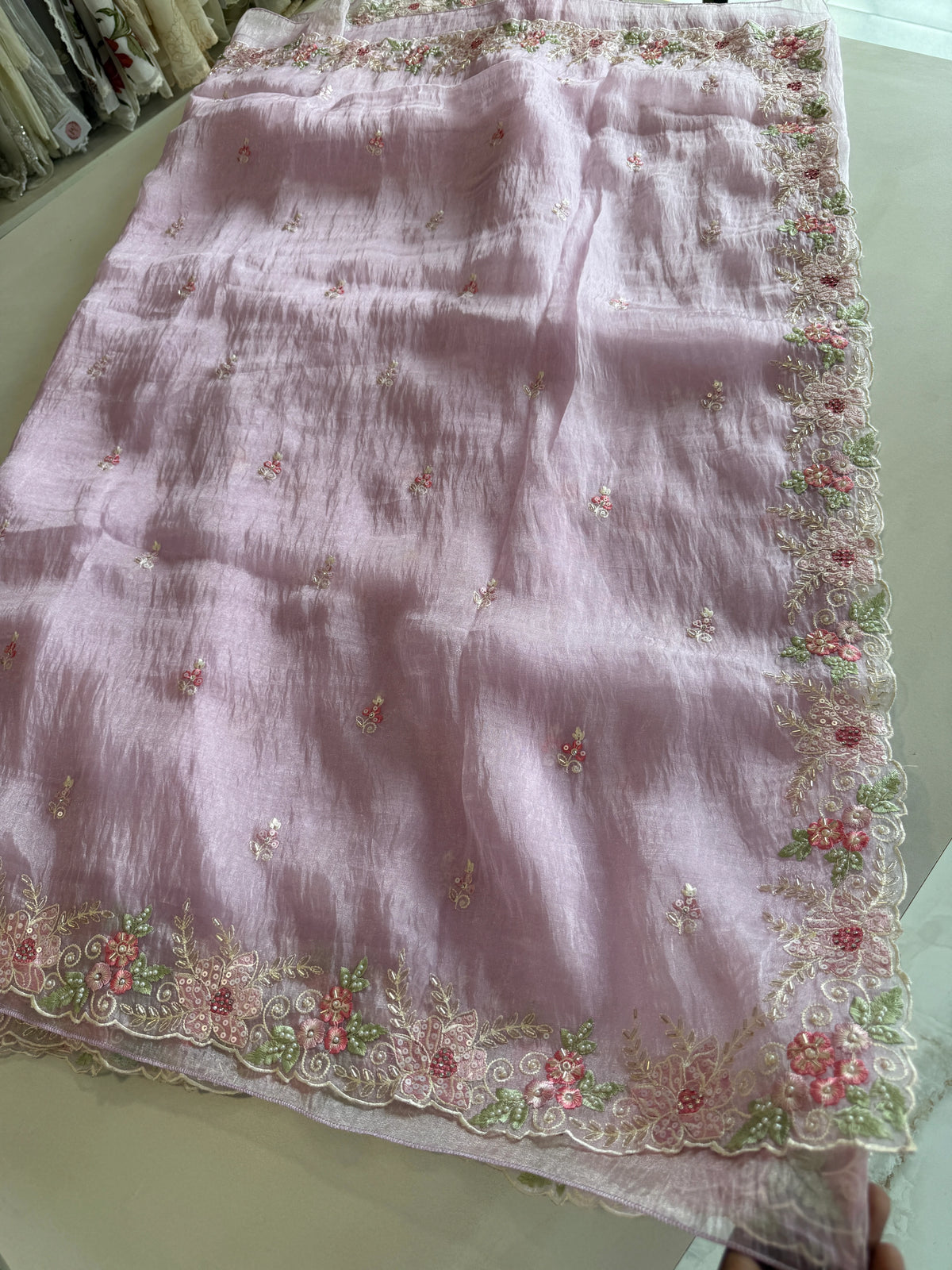 Korean organza saree/ HW595