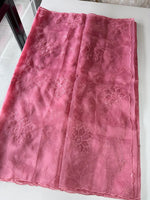 Glass Organza Appliqué work saree /MA278