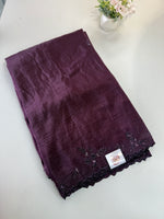 Crushed crape saree/HW324