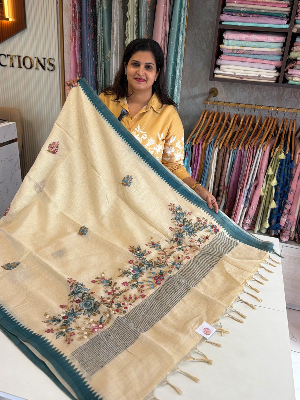 Linen Tissue Saree/ 1671