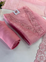 Organza unstitched salwar set / NC160
