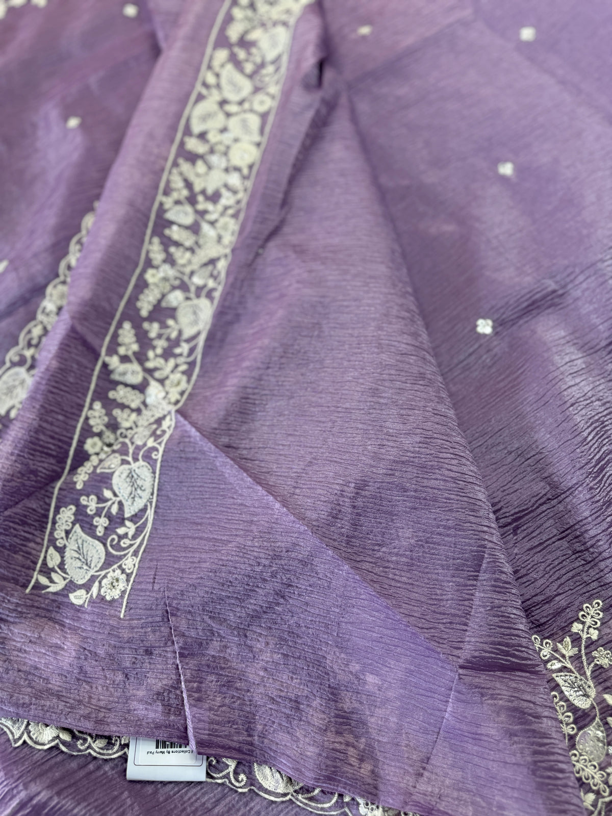 Crushed crape saree/ u5232