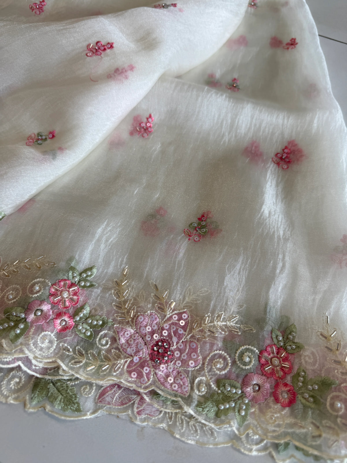 Korean organza saree/ HW595