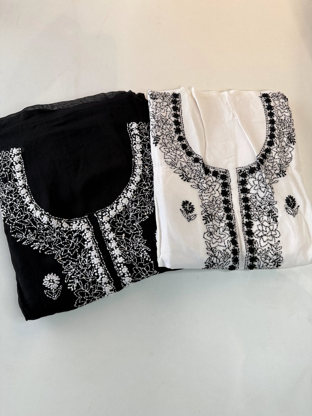 Pure Georgette chikkankari salwar set /5127