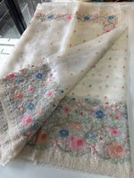 Glass Organza Saree/ 155A