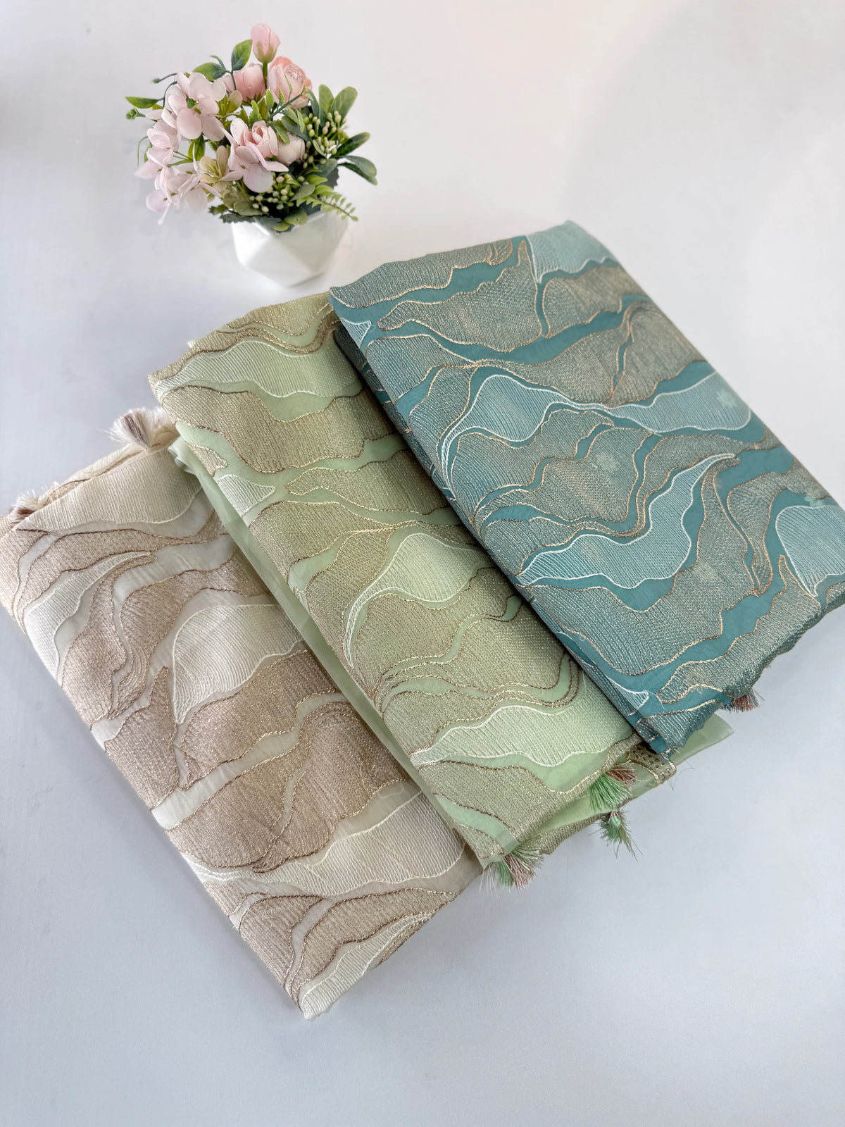 Organza saree/A893