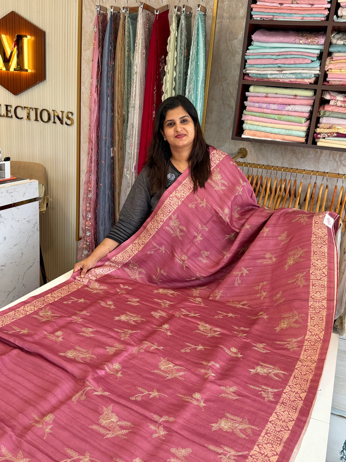 Soft semi Tussar saree/ D521