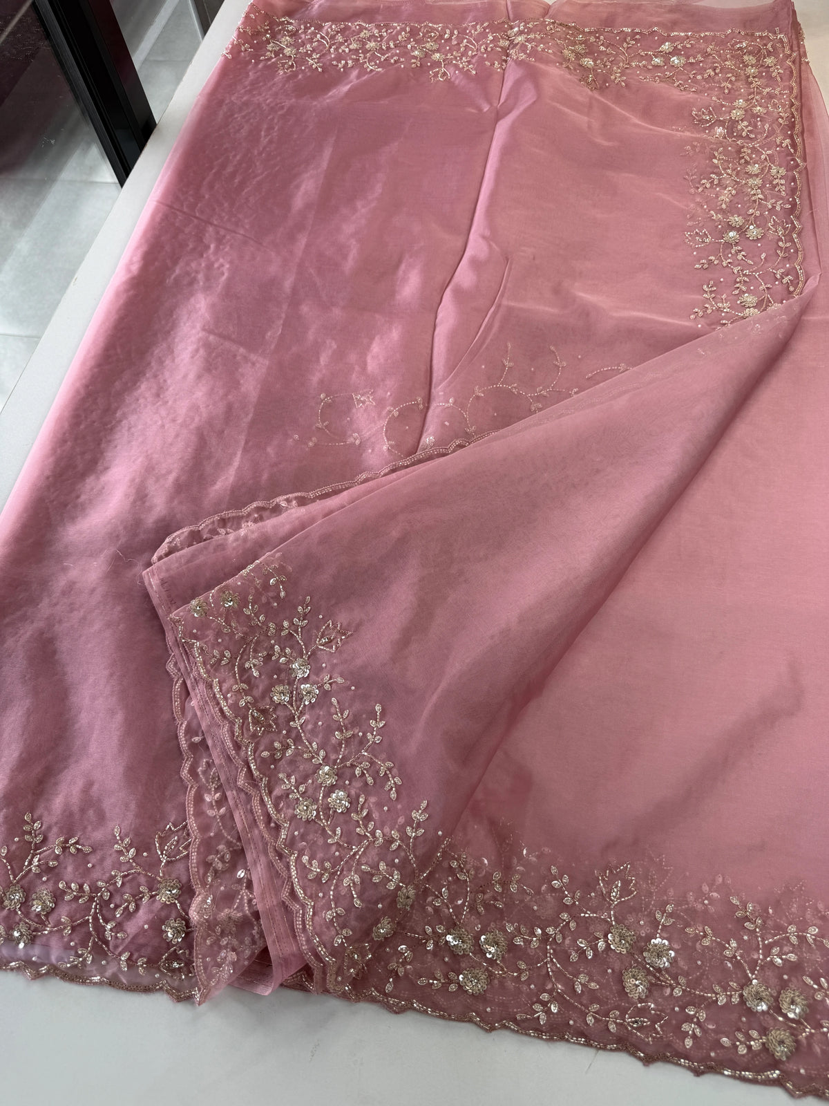 Soft Organza party wear saree/ HM115