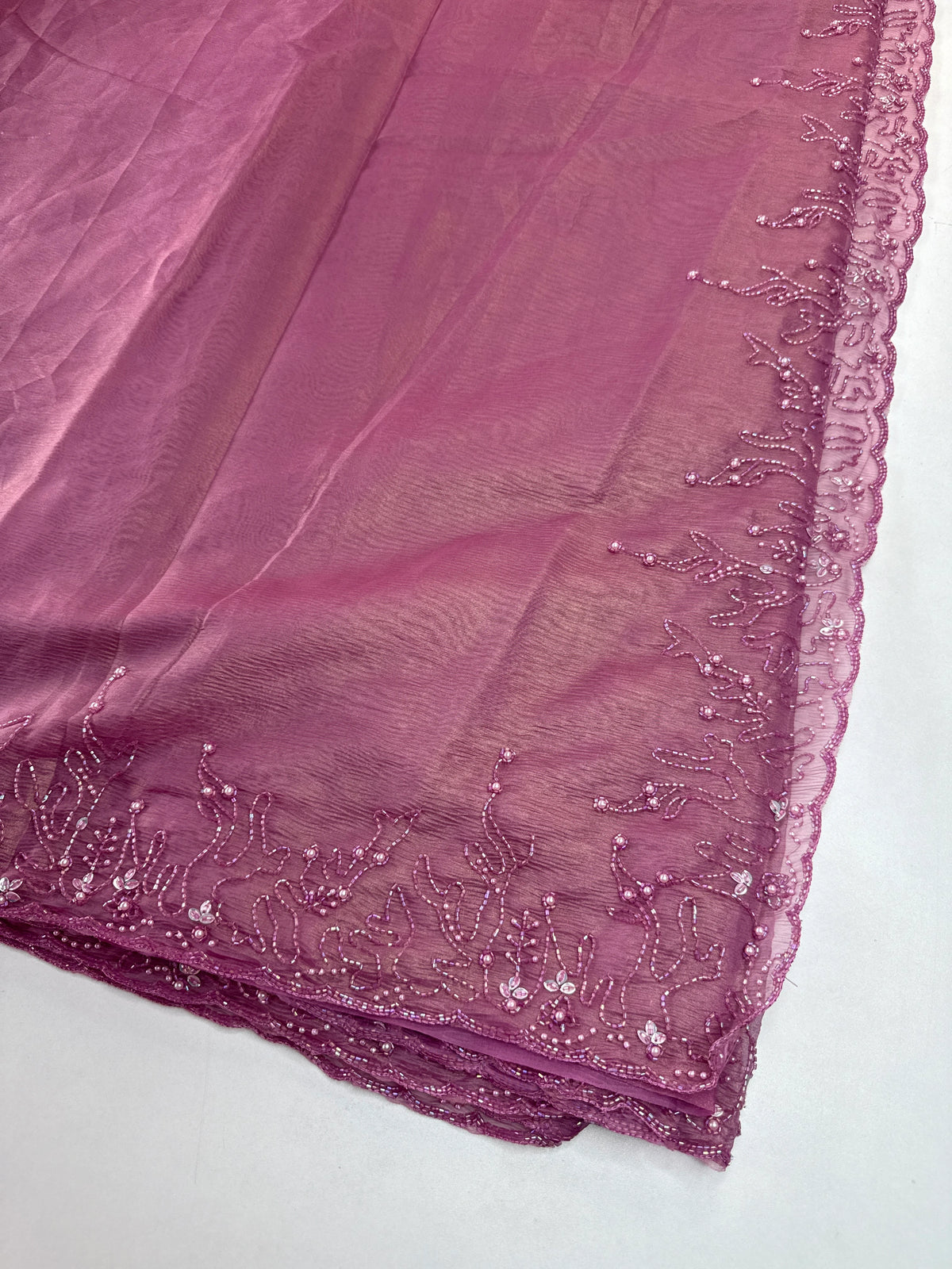 Crushed organza saree/HW344