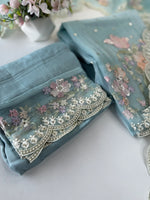Premium Organza unstitched salwar set /U5509