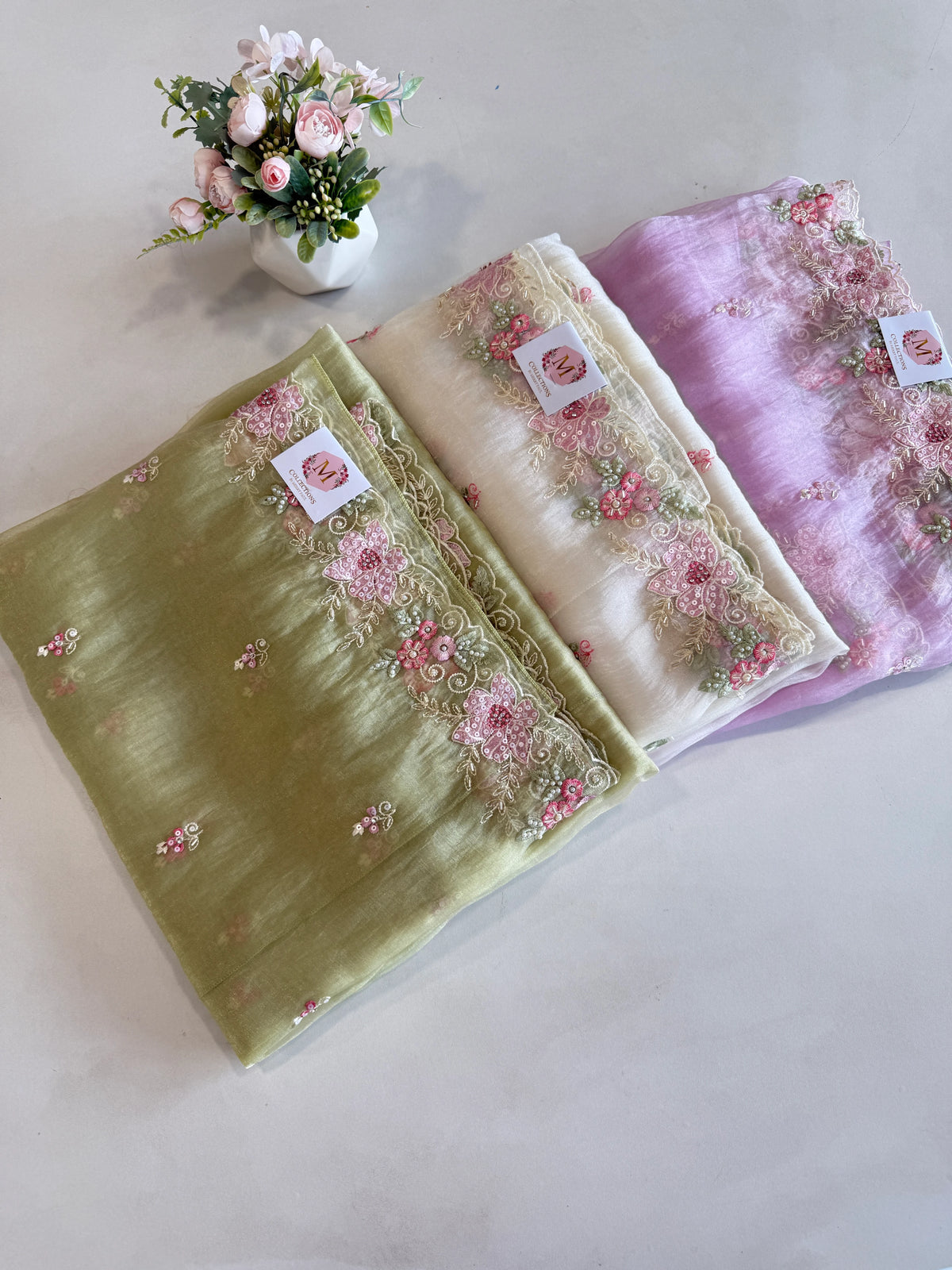 Korean organza saree/ HW595