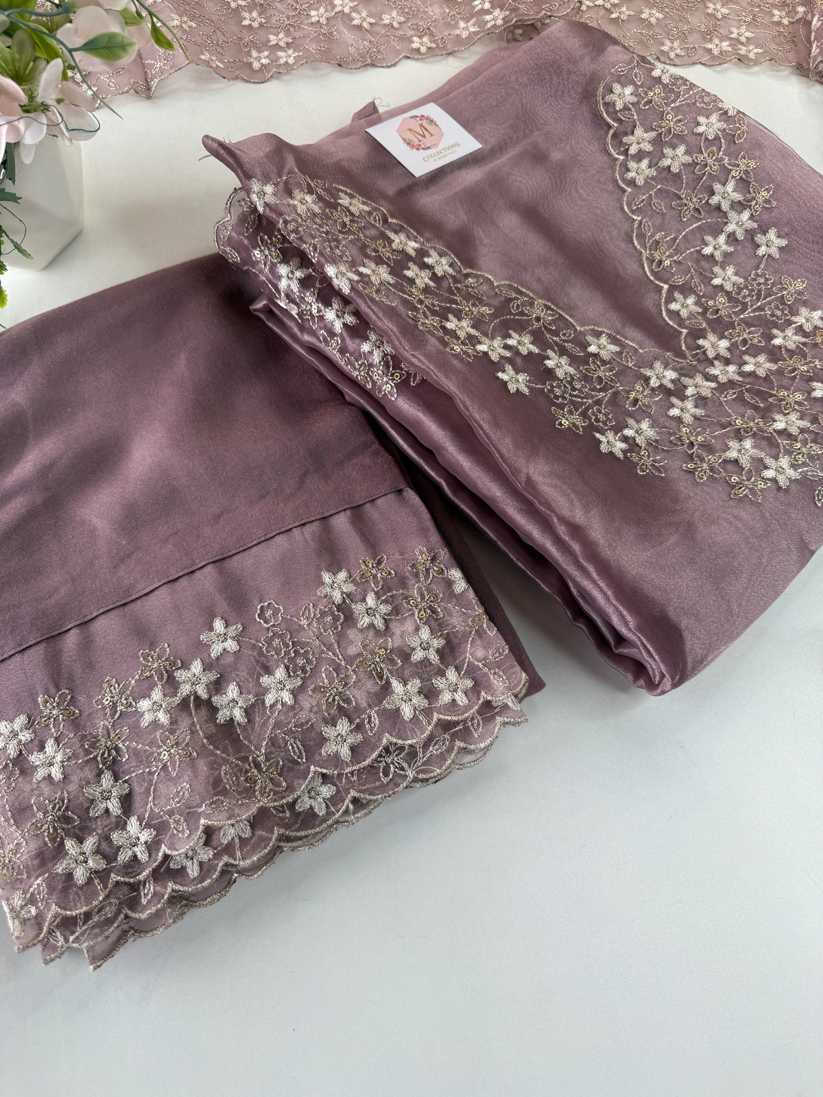 Organza Unstitched salwar set /U5504