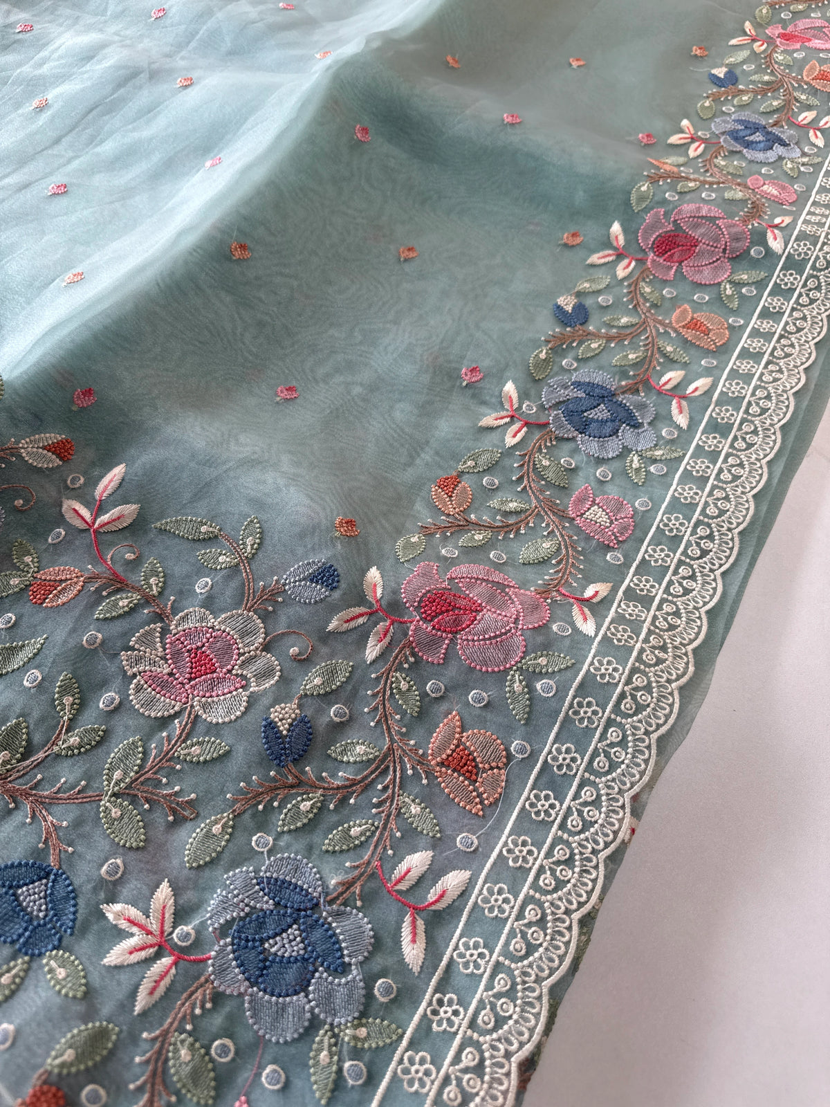 Glass Organza Saree/ 155A