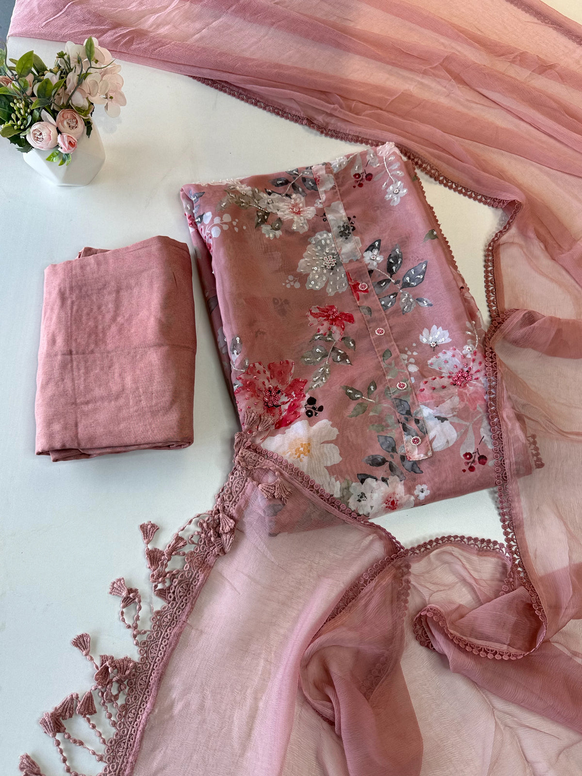 Georgette unstitched salwar set /U4144