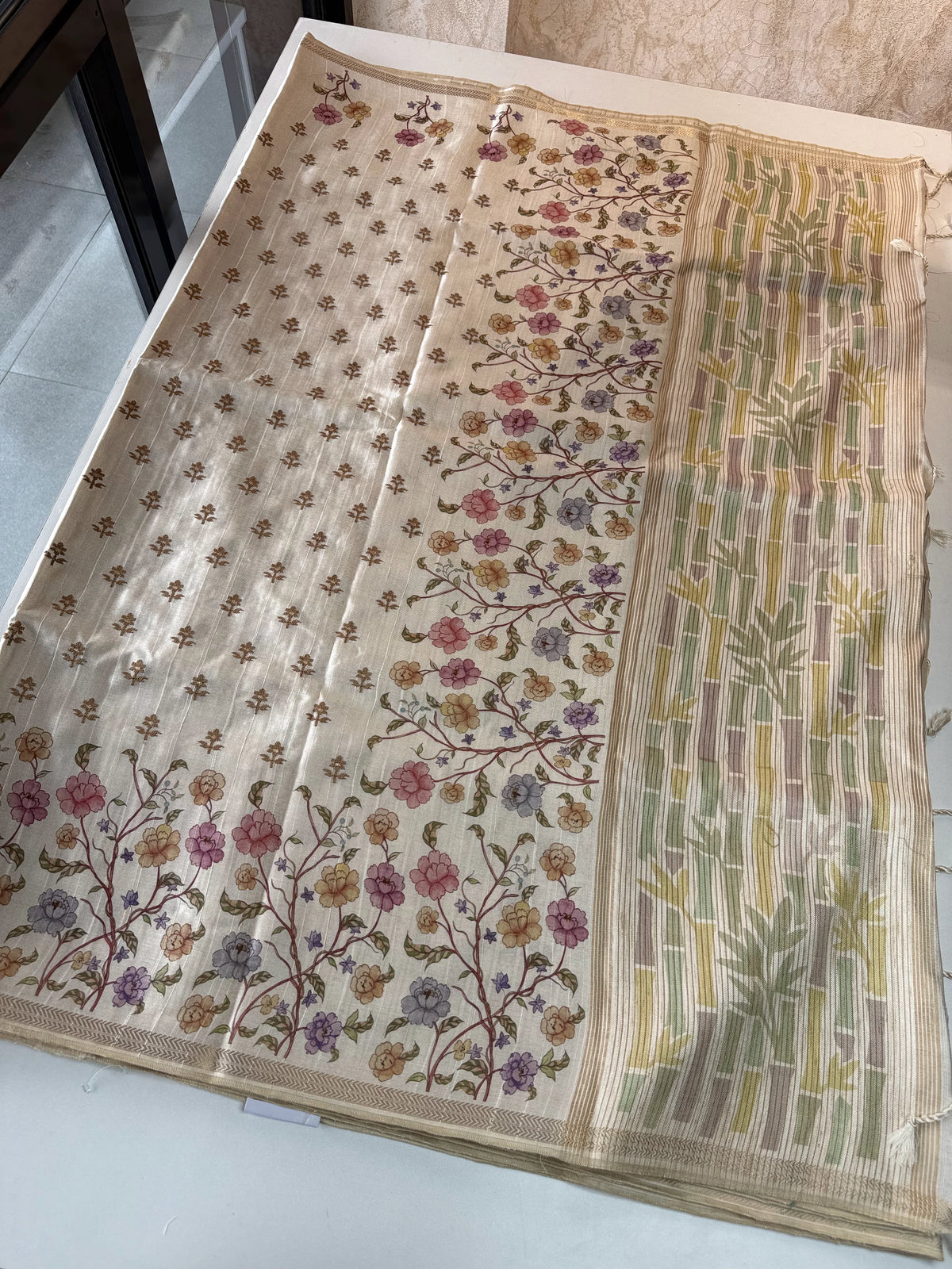 Soft semi Tussar saree /MD377