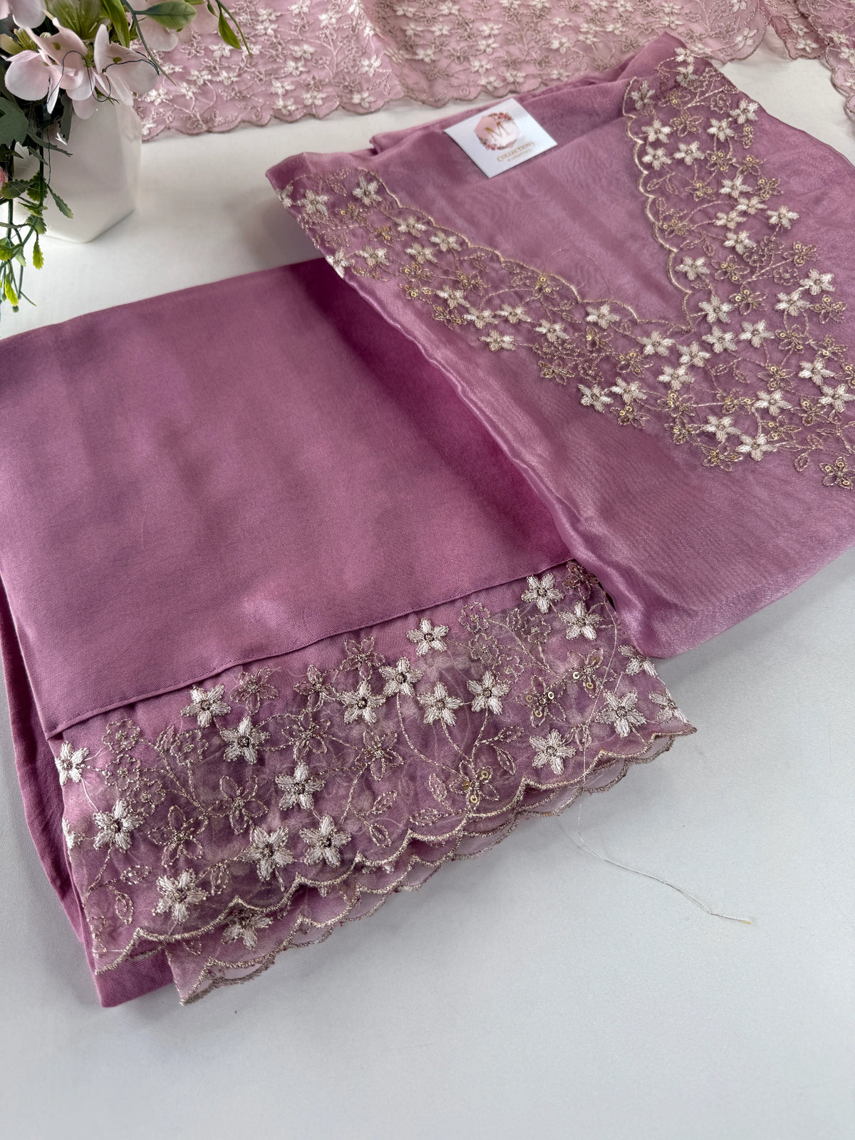 Organza Unstitched salwar set /U5504