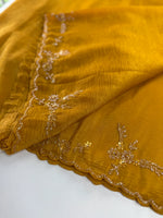 Crushed crape saree/HW324