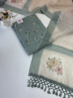 Linen unstitched salwar set /NC170