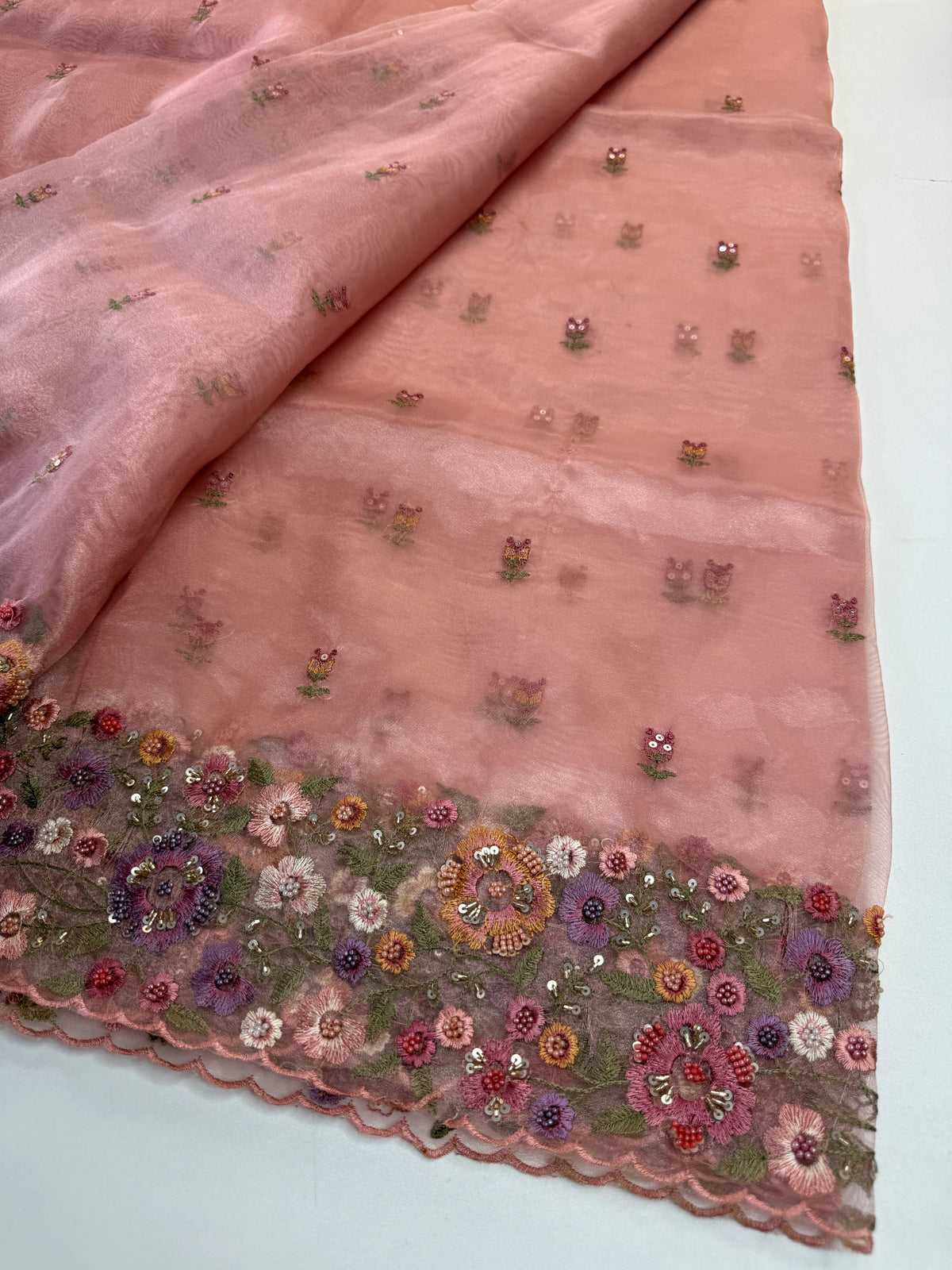 Glass Organza Saree/ WP967