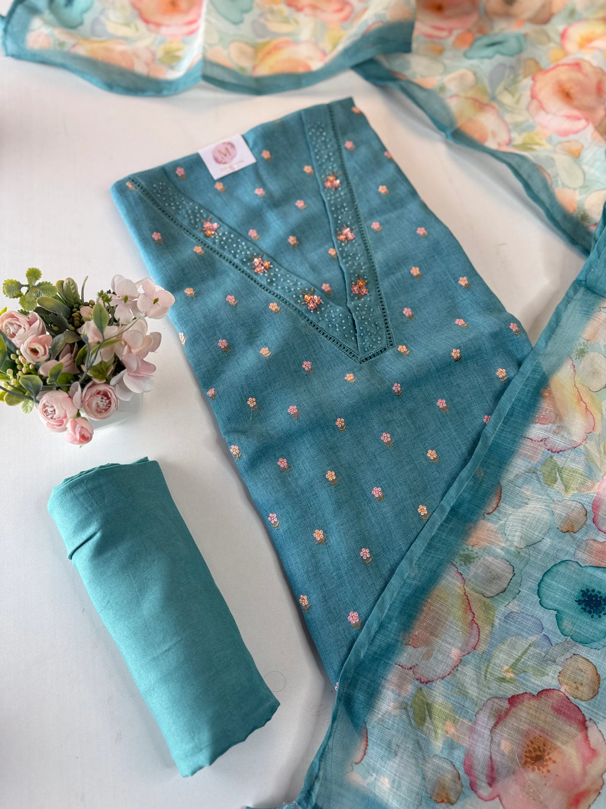 Linen salwar set /U5013