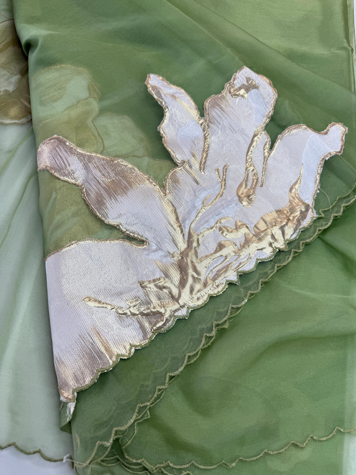 Soft oragnza saree/LK50