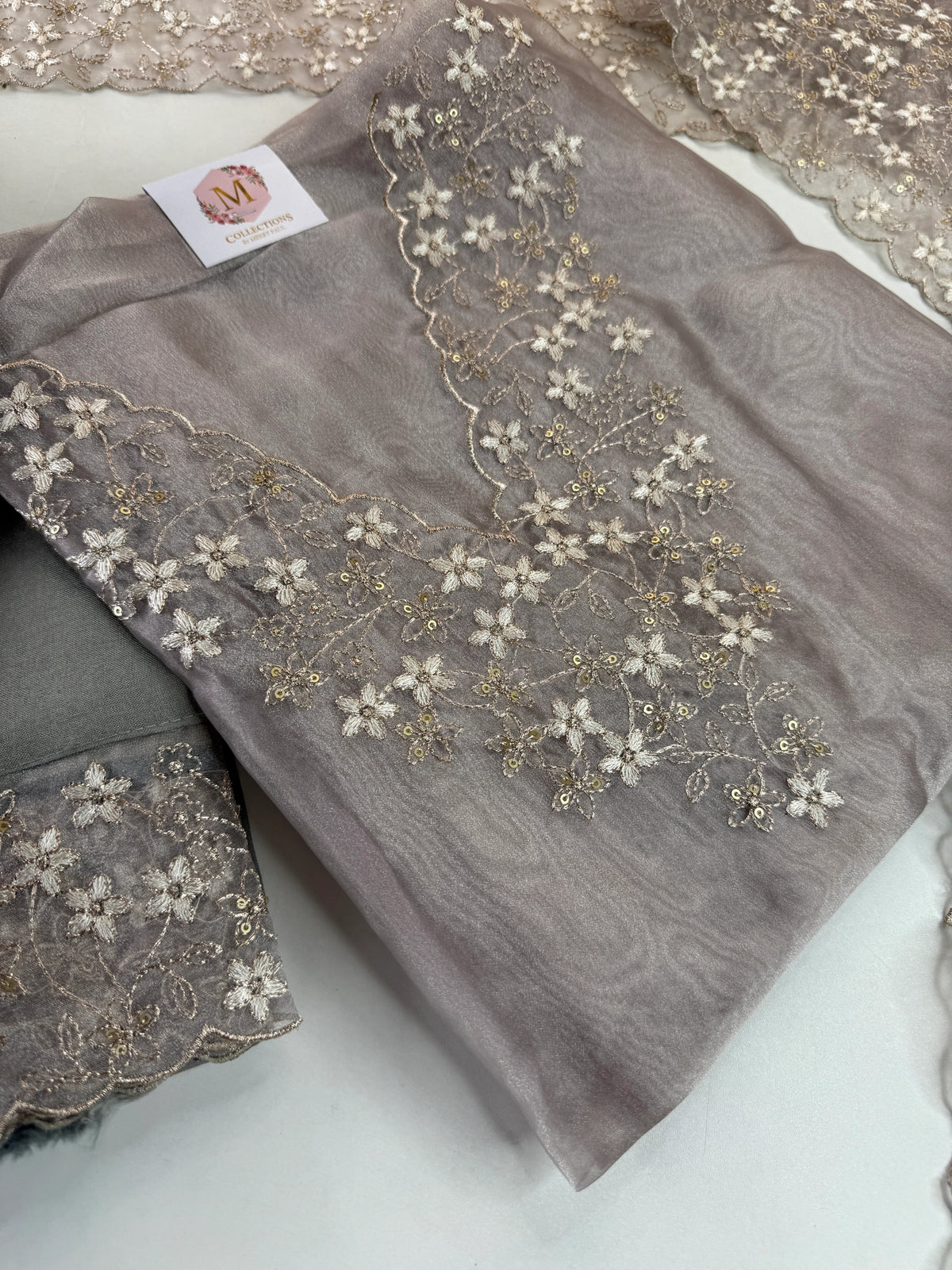 Organza Unstitched salwar set /U5504