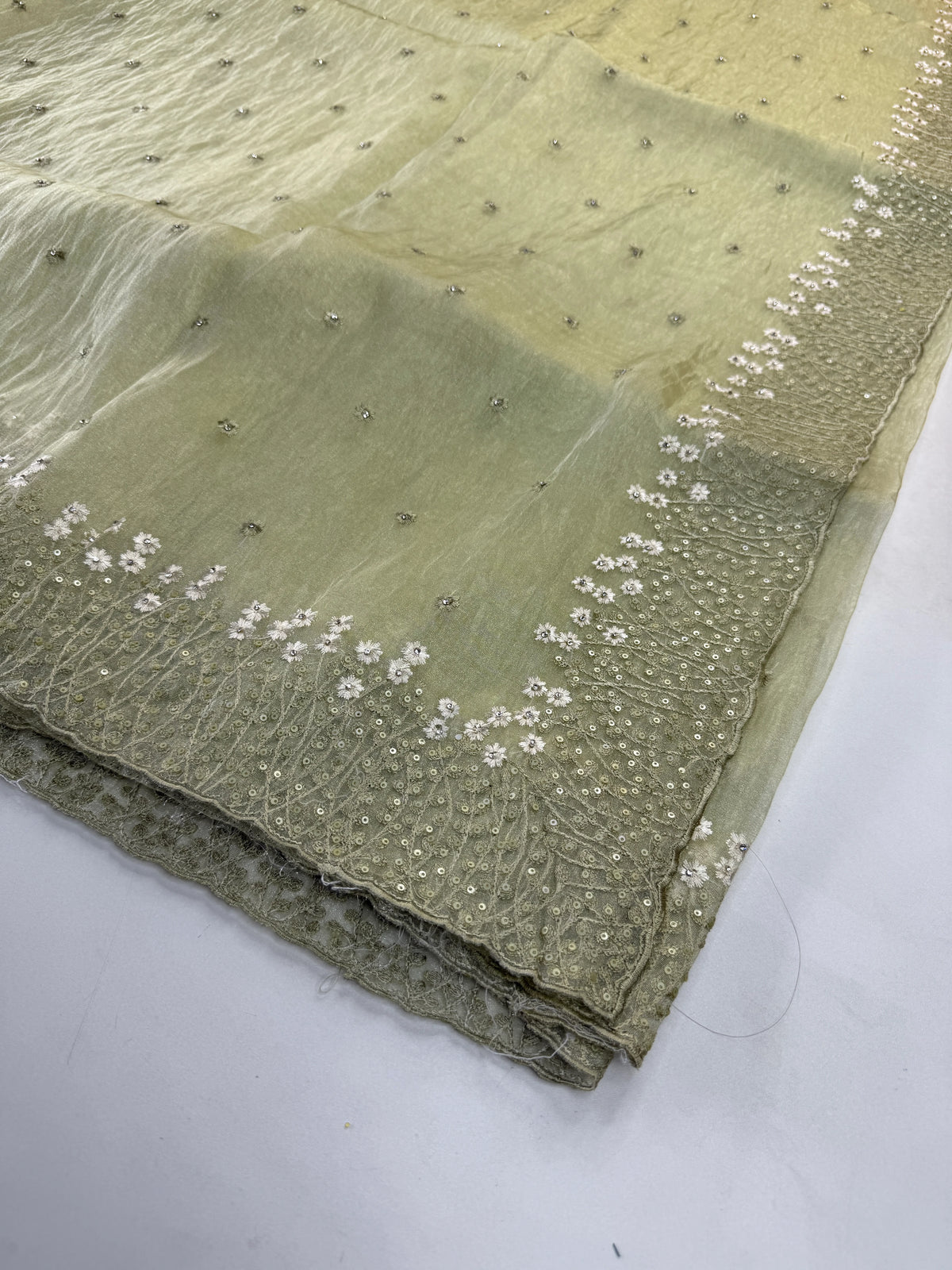Korean organza saree/ Hw557
