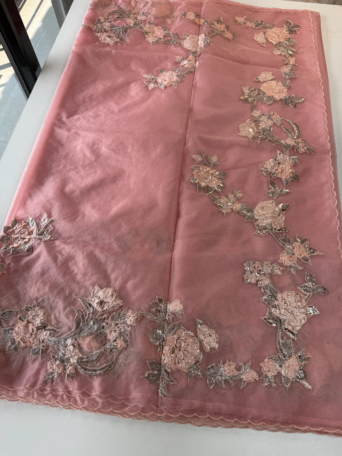 Soft organza saree/FK38