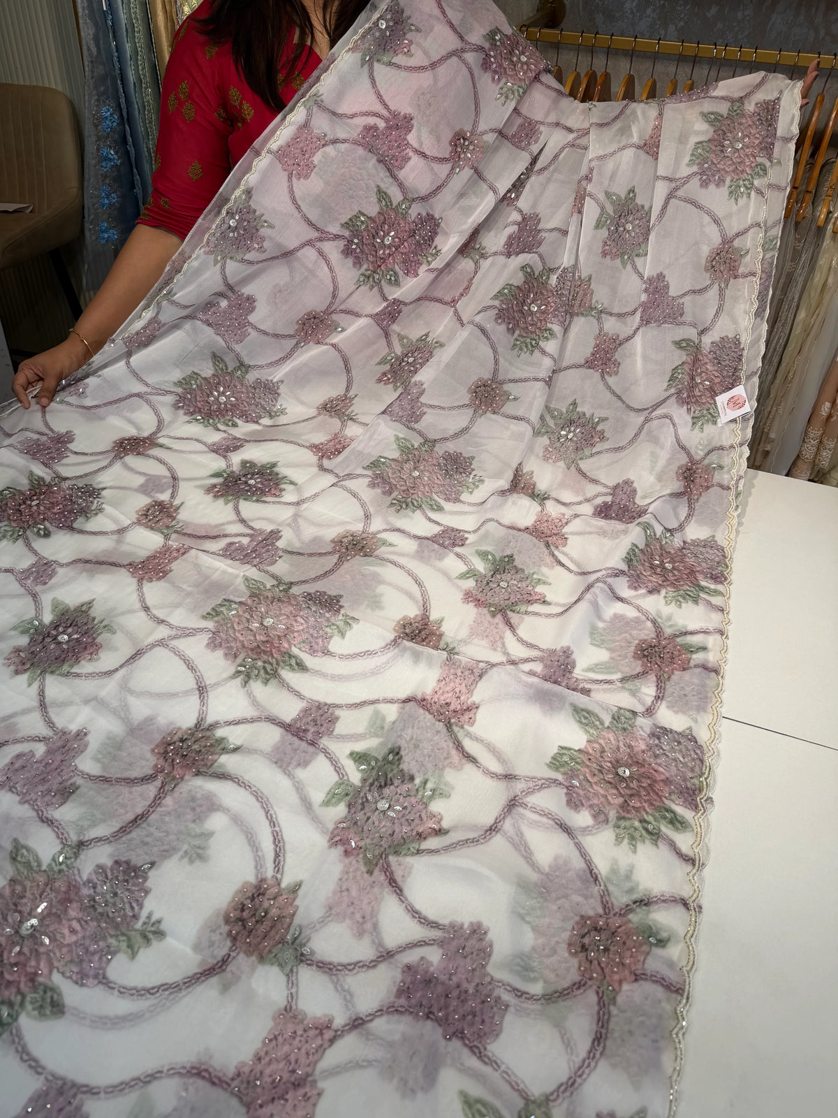 Georgette Organza Saree/ DD32