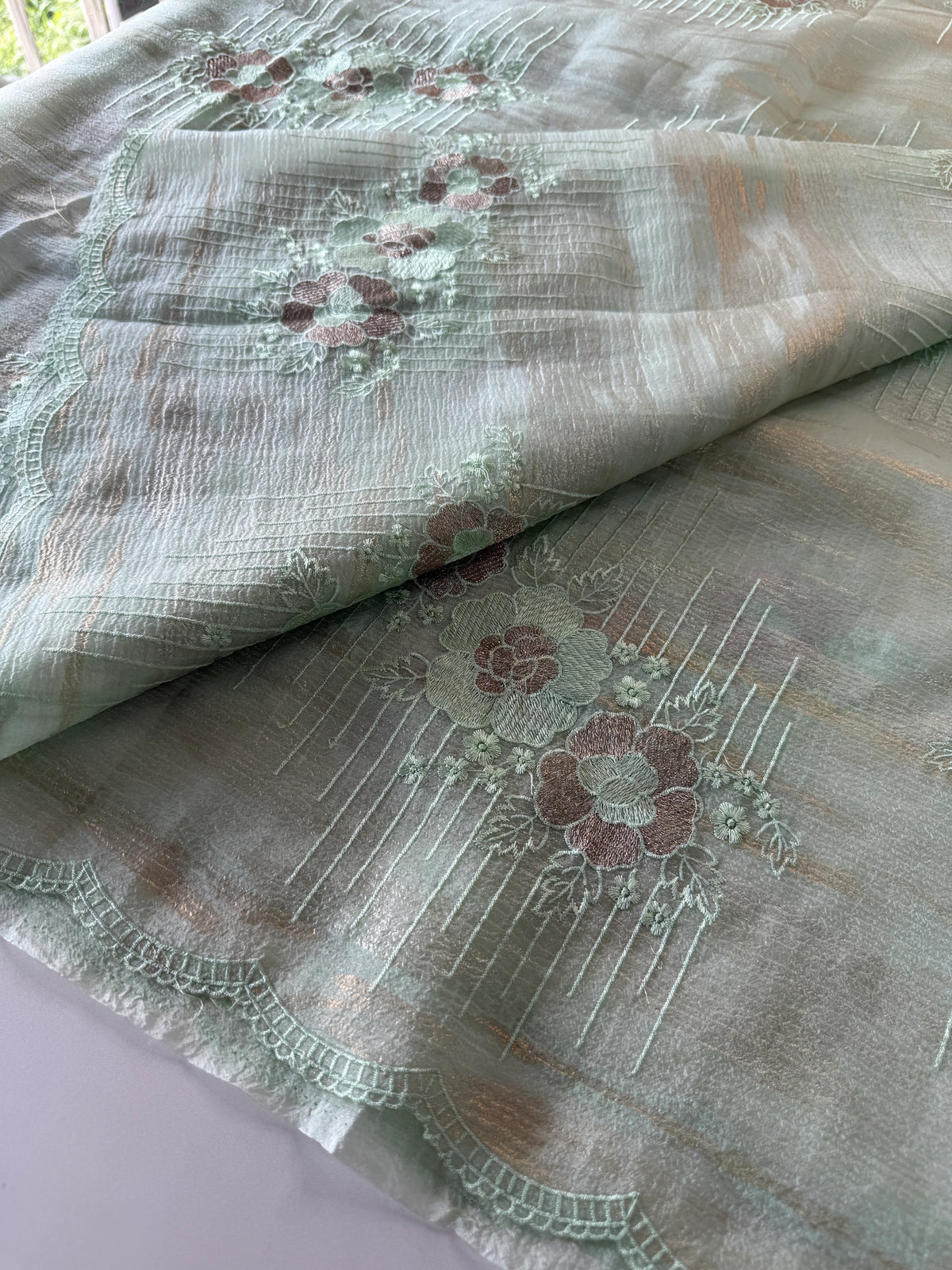 Organza foil blended Saree/ CW866