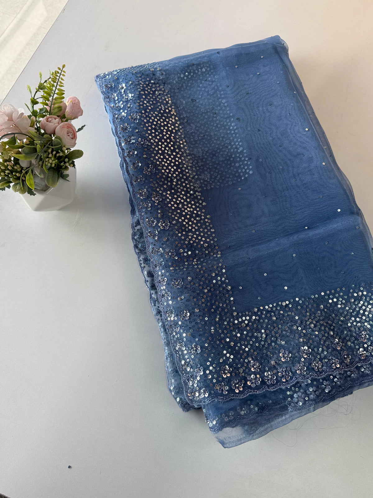 Glass Organza Saree/ CH845