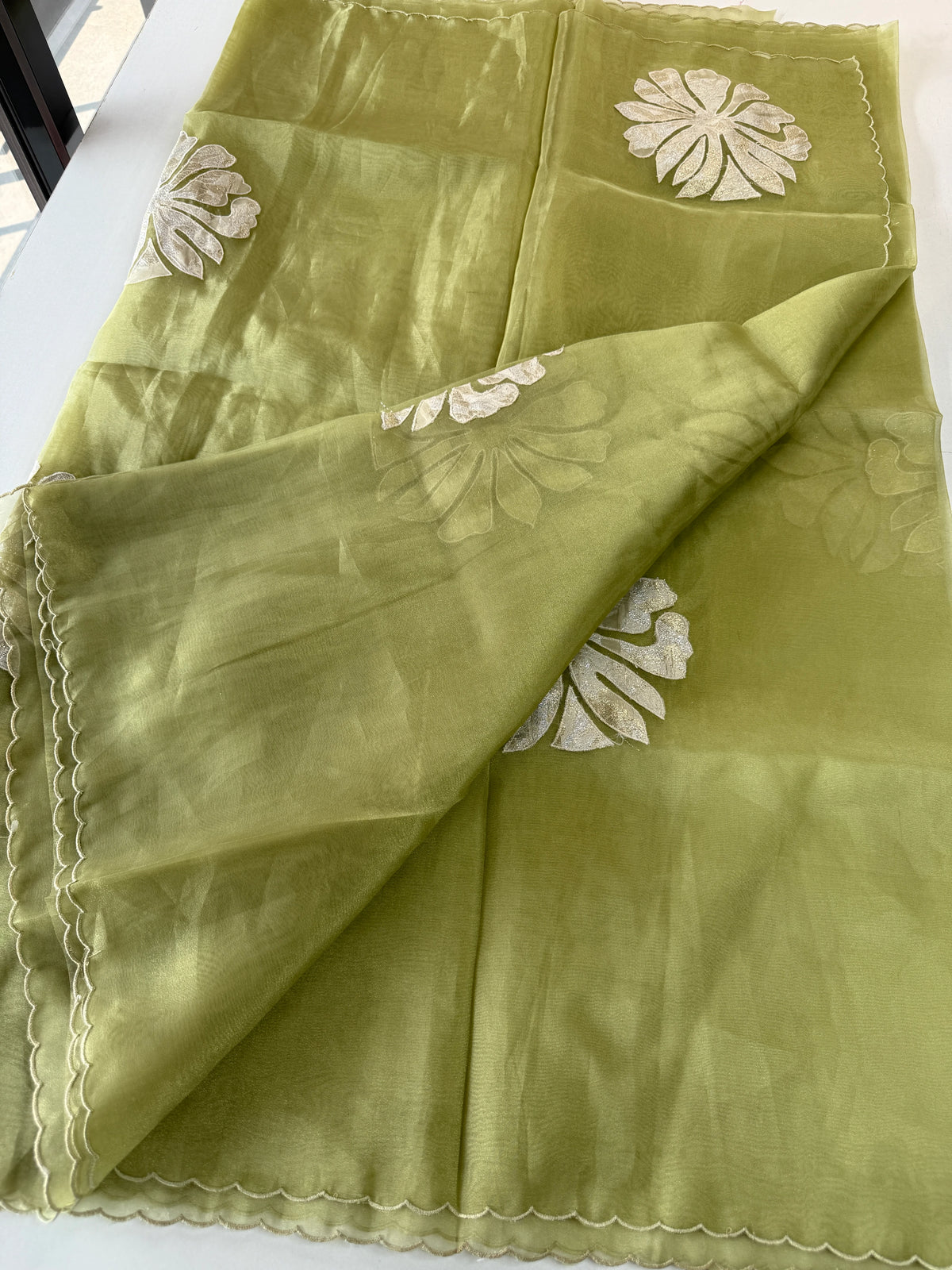 Glass Organza Saree/ LK35