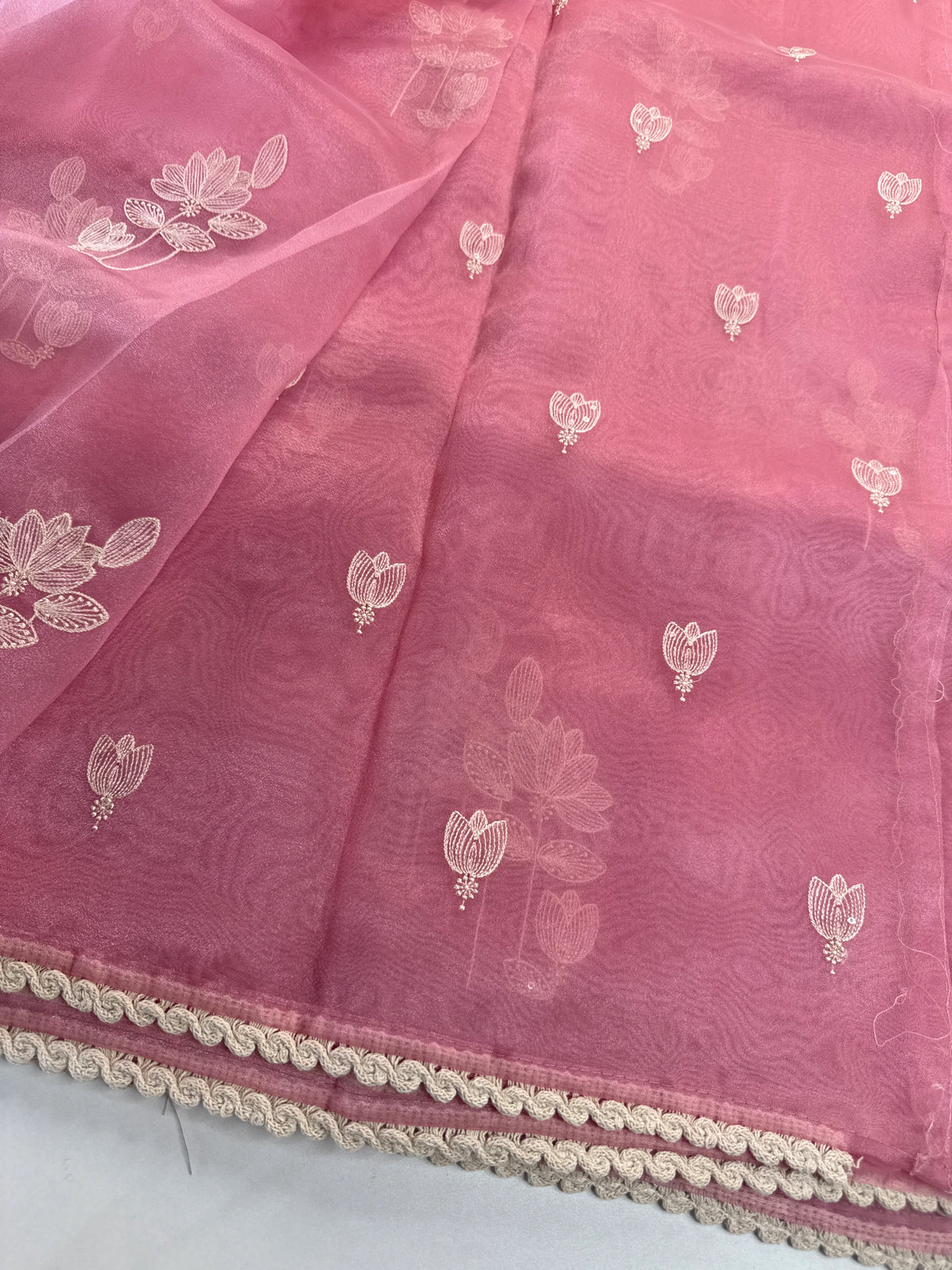 Glass Organza Saree/ CW666