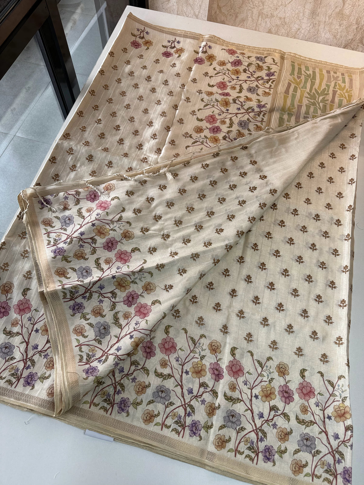 Soft semi Tussar saree /MD377