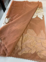 Soft oragnza saree/LK50