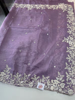 Crushed crape saree/ u5232
