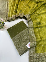 Banarasi weaved unstitched salwar set/NC108