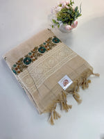 Tissue linen blended Saree/564B
