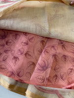 Tissue linen blend saree /SR580