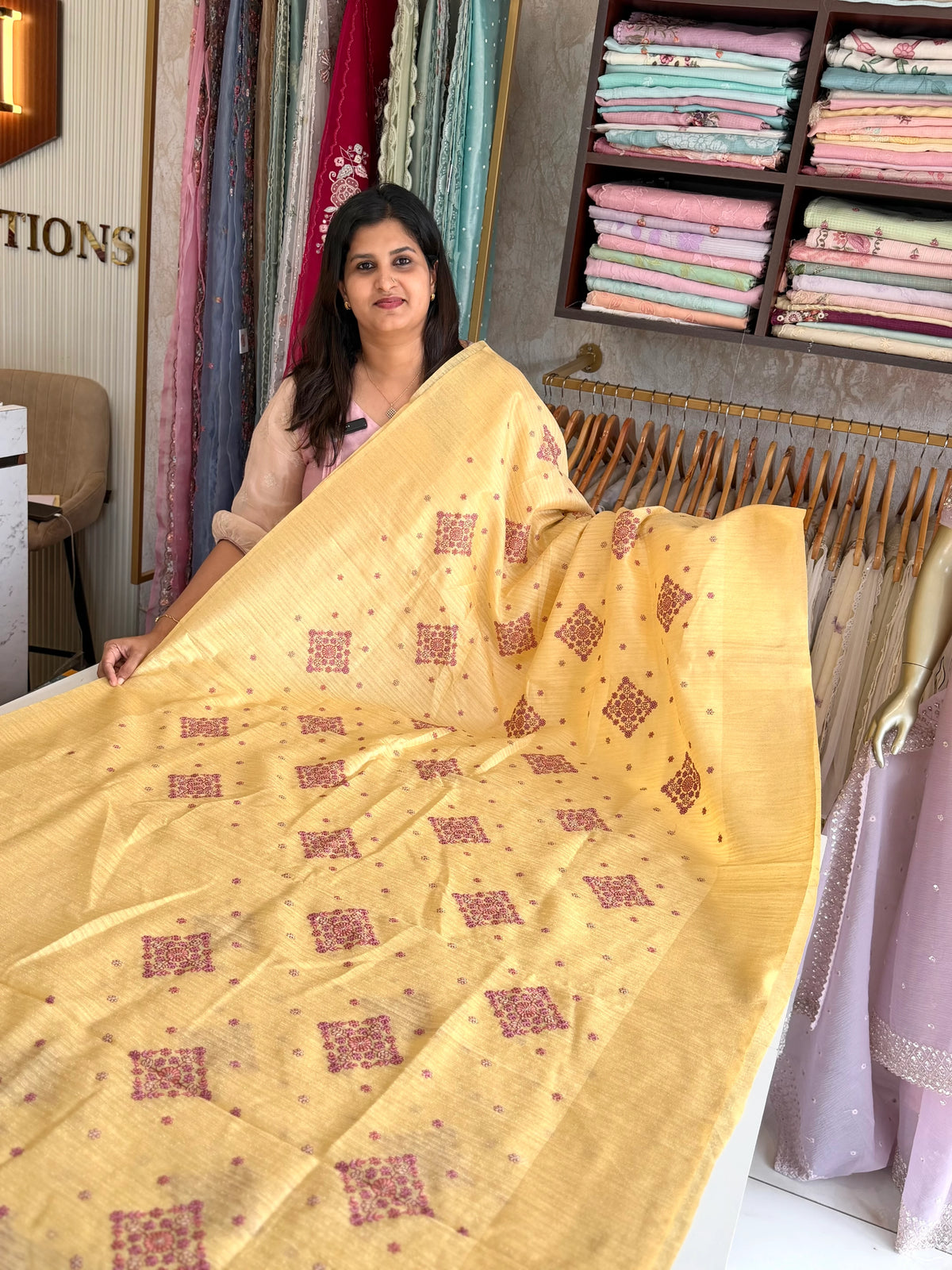 Semi jute saree/ DHB8
