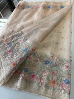 Glass Organza Saree/ 155A