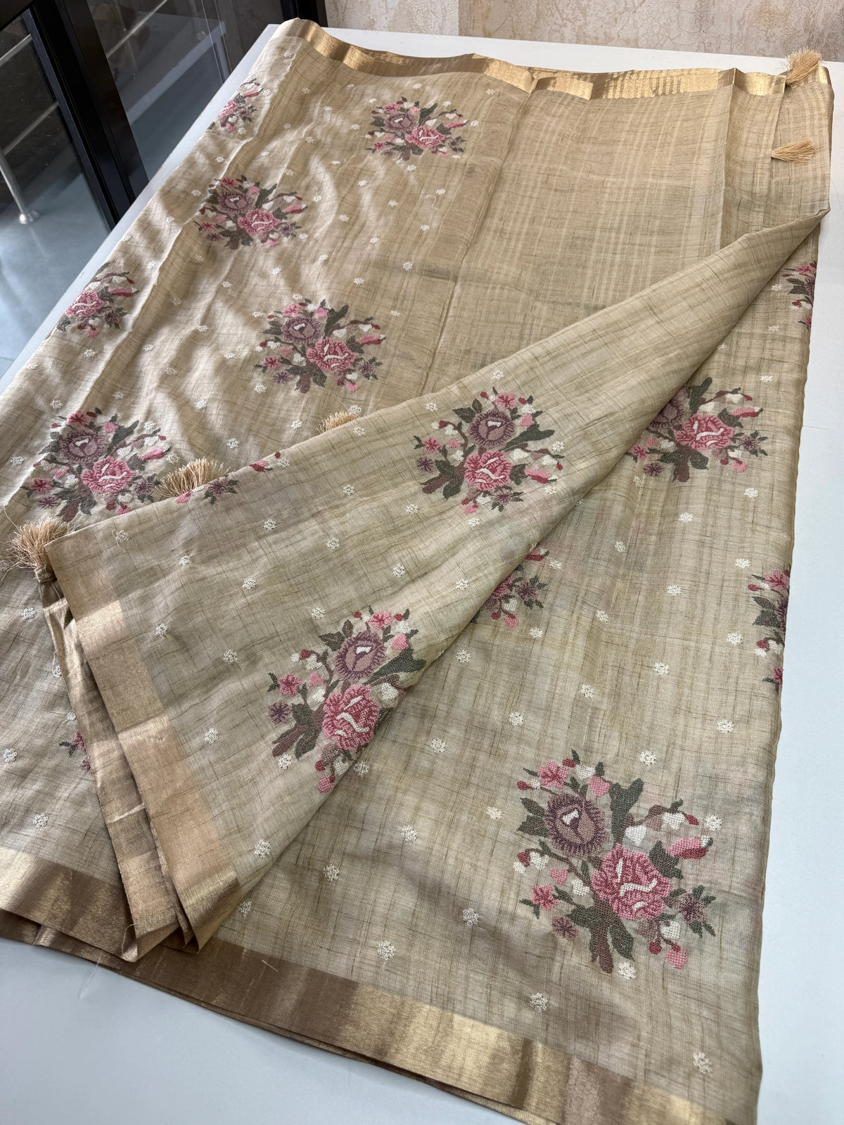 Slub Silk saree/M6186