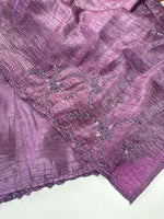Crushed crape saree/HW324